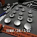 Snaps Fasteners 19/32" Stainless Alpha 15 mm 24L  Set Of 4 ERCA0015P