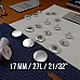 Snaps Fasteners 11/16" Stainless Alpha 17 mm 27L  Set Of 4 ERCA0017P