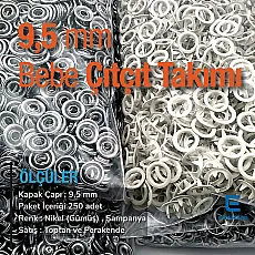 Bebe Çıtçıtı 9,5 mm Bej Renk Paslanmaz Delikli Klikıt Çıtçıt 250 Adet/Pk C0095DPPKBEJ