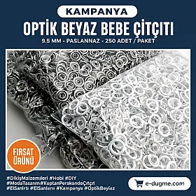 9,5 mm Prong Snaps Fastener Optic White Baby Snap Buttons 3/8" Stainless 250 Pcs/Pk C0095DPPKOwhite