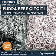 Bebe Çıtçıtı 9,5 mm Pudra Renk Paslanmaz Delikli Klikıt Çıtçıt 250 Adet/Pk C0095DPPKPudra